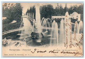 1903 The Fountain Water Character Peterhof Saint Petersburg Russia Postcard