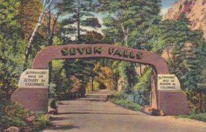 Colorado Colorado Springs Gateway At Entrance Of South CHeyenne Canon Curteich