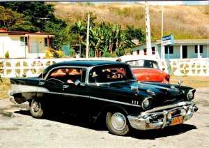 Cienfuegos, Cuba  1957 CHEVROLET BEL AIR  Chevy Car  4X6 Modern Chrome Postcard