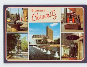 Postcard Attractions in Marktbrunnen Chemnitz Germany