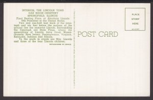 Illinois Springfield - Interior the Lincoln Tomb, Oak Ridge Cemetery ~  Chrome