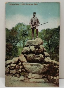 Minute Man Statue Lexington Massachusetts Postcard C13