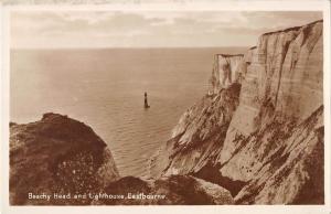 BR80671 beachy head and lighthouse eastbourne real photo    uk