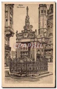 Old Postcard Mainz Alter Brunnen