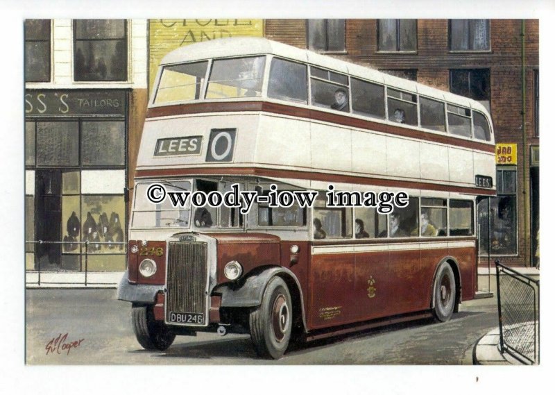 tm6061 - Oldham Corp. Roe bodied Layland PDi'47 - Artist - G.S.Cooper - postcard 