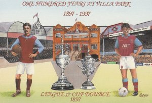 Aston Villa Football Club 1997 Stadium Grounds Painting Postcard