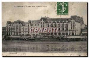 Old Postcard Cabourg Grand Hotel Facade sea