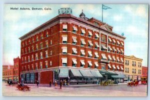 Denver Colorado CO Postcard Hotel Adams Exterior Building c1910 Vintage Antique