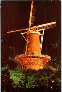 Corn mill De Valk Leiden Holland Windmill Postcard