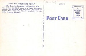 Miller In High Life Room Milwaukee, Wis, USA Brewery Postcard
