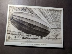 Mint Germany Zeppelin LZ120 Bodensee Airship RPPC Postcard Post War Conversion