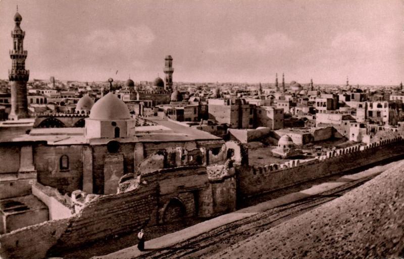 egypt, CAIRO, Blue Mosque and General View, Islam (1940s) RPPC