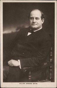 US Presidential Candidate William Jennings Bryan c1910 Real Photo Postcard