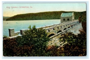 Lake Seranton Scranton Pennsylvania Dam Arches 1908 Antique Postcard Vintage 