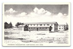 Postcard Engineer's Headquarters Camp Devens Ayer Mass. U. S. Army