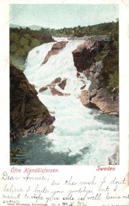 Vintage Postcard 1906 Ofre Waterfalls Tourist Attraction Handolsforsen Sweden