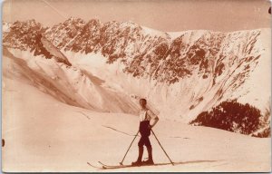 Norway Skiing Vintage RPPC C061
