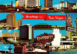 Nevada Las Vegas Multi View The Strip Hotels 1978