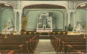 Cathedral Basilica of St. Augustine Florida Pre-Linen Postcard,  Interior View
