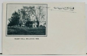 Bellevue Nebraska RUGBY HALL c1905 udb Postcard L18