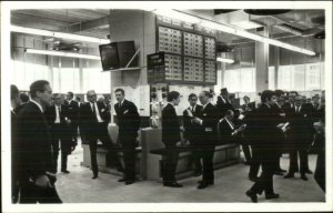 London Stock Exchange Jobbers Board & Traders c1950s-60s Real Photo Postcard