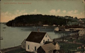 Beaver Harbour New Brunswick NB Bird's Eye View c1910 Vintage Postcard