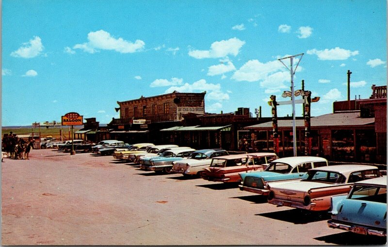 NEW MEXICO - Bob Petley - LONGHORN RANCH - COLOR PHOTO CARS - VINTAGE Postcard