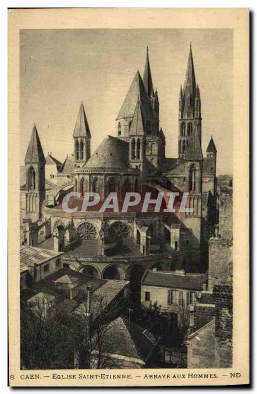 Old Postcard Church of Saint Etienne Caen Abbaye aux homes