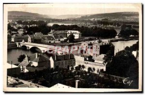 Old Postcard Givet views of the Grand Bridge to Belgium