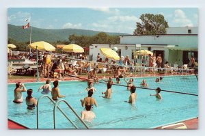 Poolside Eastover Hotel Lenox Massachusetts MA UNP Chrome Postcard P1
