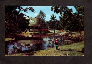 PA Lakemont Park Pond Boy Altoona Pennsylvania Postcard