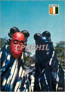 Modern Postcard Republic of the Ivory Coast Mask Baule