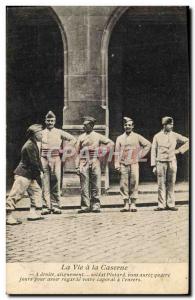 Postcard Old Barracks Army Soldier Plotard