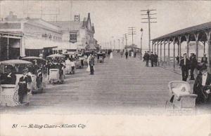 New Jersey Atlantic City Rolling Chairs On The Boardwalk 1908