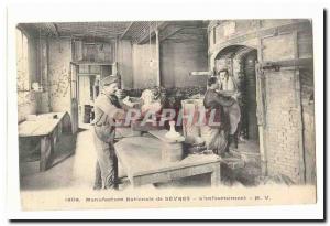 DeSevres Postcard Old manufactue National Sevres L & # 39enfournement TOP