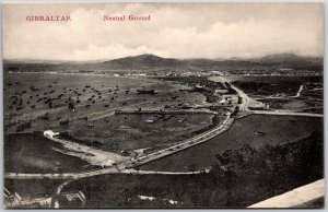 Gibraltar Neutral Ground General View Antique Postcard