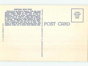 Unused Linen POSTCARD FROM Castalia - Near Sandusky Ohio OH HM9173