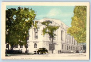 Moncton New Brunswick Canada Postcard Post Office Building c1950's Unposted