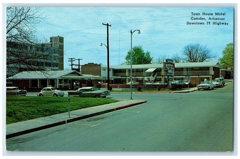 c1960's Town House Motel Roadside Camden Arkansas AR Unposted Signage Postcard