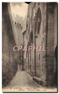 Postcard Old Avignon (Vaucluse) Papal Palace Interior Chermin Round