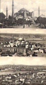 Turkey Istanbul Hagia Sophia Mosque lot of 3 vintage real photo postcards