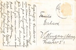 L342 Germany 1913 Augsburg Panoramic view vintage postcard