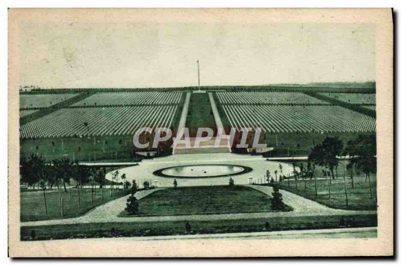 Old Postcard Army Meuse Argonne American Cemetery General view