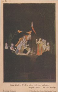 Madar Shah Moslem Saint Lecture Mughal School India Painting Old Postcard