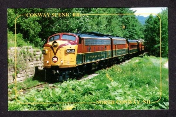 NH North Conway Scenic Railroad Train Goves Bridge New Hampshire Postcard