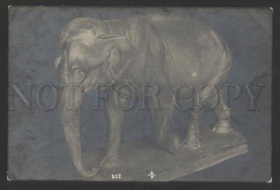 076211 Happy ELEPHANT Figure Vintage PHOTO Card