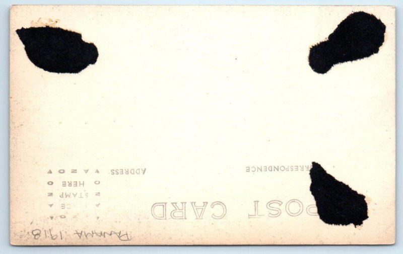 RPPC CRISTOBAL, PANAMA ~ Headquarters & 6th Company Barracks c1920 Postcard