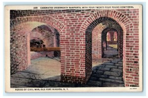 Civil War Old For Niagara NY New York Howitzer Postcard Vintage 