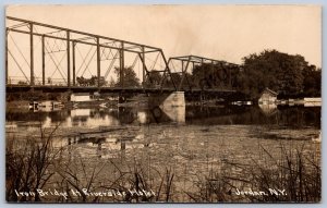 K32/ Jordan New York RPPC Postcard c1910 iron Bridge Riverside Hotel 1080