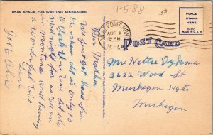 Vtg Southeastern Montana MT Medicine Rocks Off Highway 7 1950s Linen Postcard